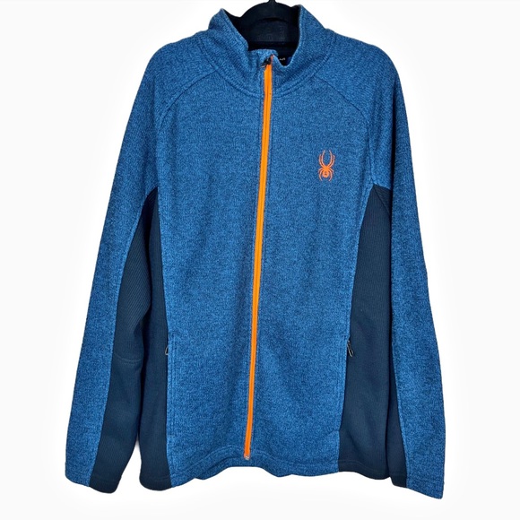 Spyder Other - MEN’S SPYDER ZIP UP JACKET IN BLUE AND ORANGE SIZE XL